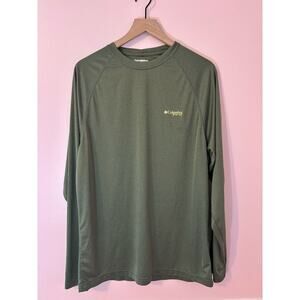 COLUMBIA MEN'S PFG TERMINAL TACKLE HEATHER LONG SLEEVE TEE - CYPRESS HEATHER